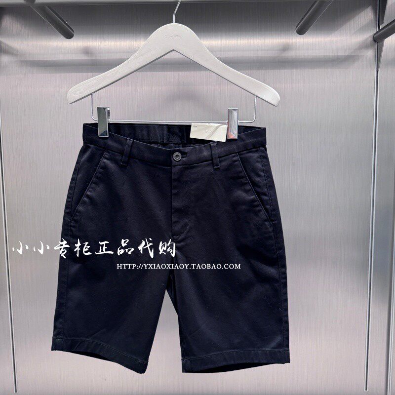 CK Jeans专柜正品 2026春夏新款男士刺绣通勤直筒西装短裤4LF601G