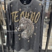 轻奢潮牌TCH专柜正品 T78B086069 T恤 2026春款 马年生肖烫钻长袖