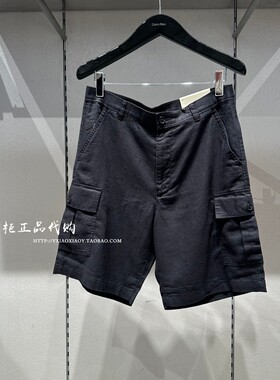 CK Jeans专柜正品 2026春夏款男士工装风亚麻混纺休闲短裤4RF610G