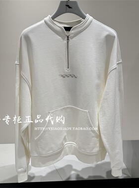 INXX专柜正品 2025春款男女半拉链印花宽松套头卫衣 XBF1100147