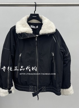 INXX专柜正品 2023冬款TOFOURTH男女刺绣拉链棉衣棉服 TFD416B405