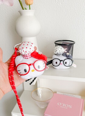 可爱玩偶kitt头毛绒玩具厨师帽KTmiu系挂件包挂钥匙扣毛绒玩具