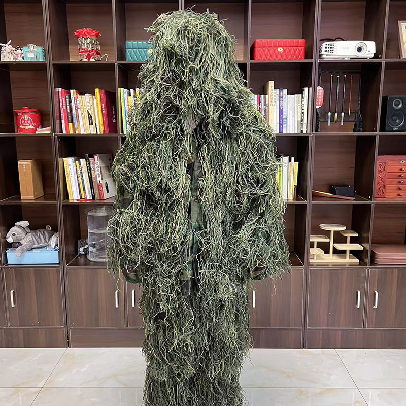 三陈猎人毛丝伪装服吉利服服真人CS军迷绝地求生吃鸡儿童服图片