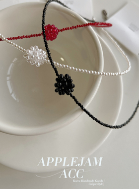 韩国进口 ins网红 搭配point 串珠 珠花短项链 choker