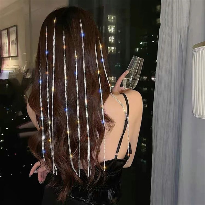 网红闪钻彩绳发夹脏脏辫头绳个性发饰