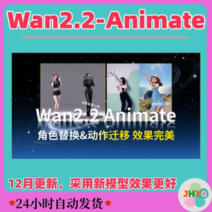 Wan2.2_Animate人物替换和动作迁移整合包 服务