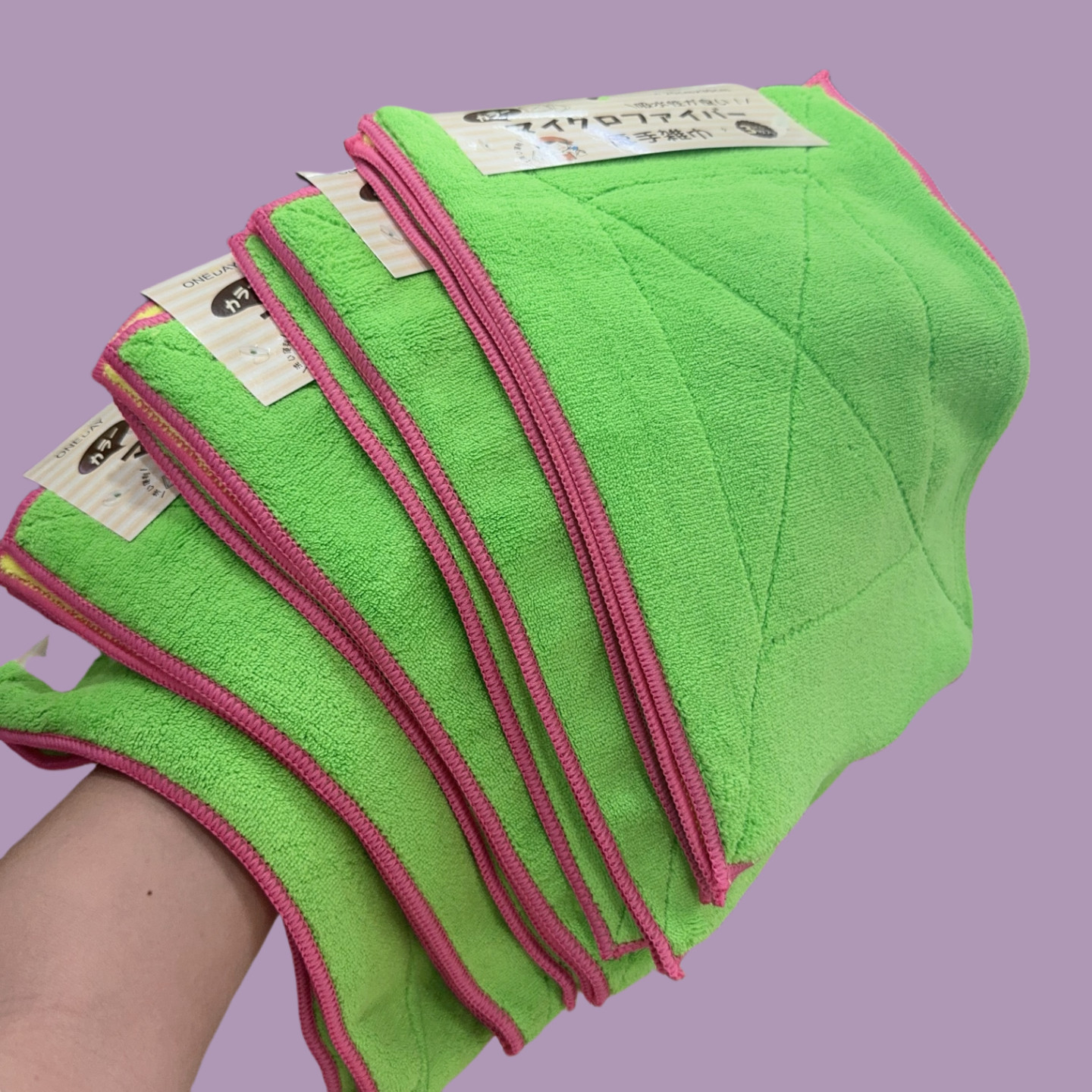 3条装日本OneDay珊瑚绒抹布3片不粘油洗碗布吸水不掉毛去油清洁