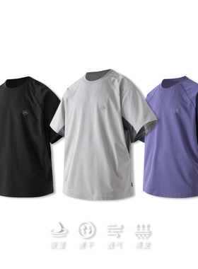 Sinrcrew山系户外健身运动零感吸湿速干轻薄透气撞色插肩短袖T恤