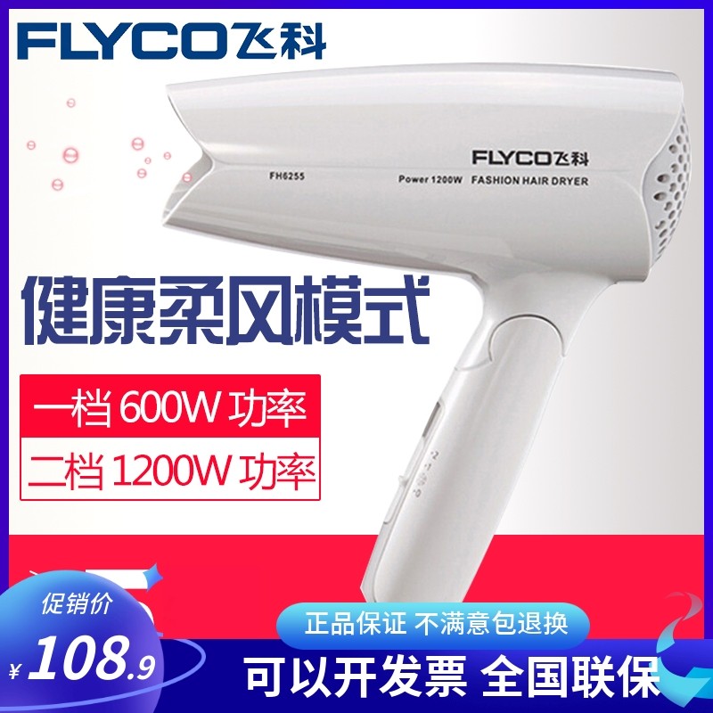 飞科吹风机6255冷热风折叠式电吹风家用学生宿舍寝室小功率吹风筒
