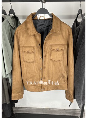 春秋新款 8281/652男装 绒面质感效果夹克休闲麂皮绒外套 8281652