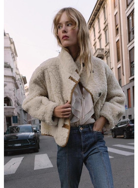 Z 秋冬新款 女装 休闲立领绒面质感两面穿夹克外套 6318254 704