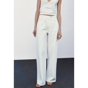 春夏新品 4365232 女装 宽松牛仔长裤 427 双襟腰身高腰阔腿裤