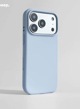 蓝灰色肤感液态硅胶适用苹果iPhone17promax手机壳17pro全包拍照键软糯16pro保护套15pro防摔14软壳13简约