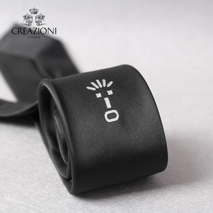 礼盒装 CREAZIONI 立体漫画人像提花设计男士 商务风格 领带 UOMO时尚