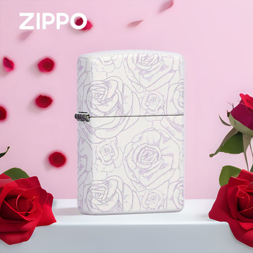 zippo暗夜玫瑰送礼防风煤油