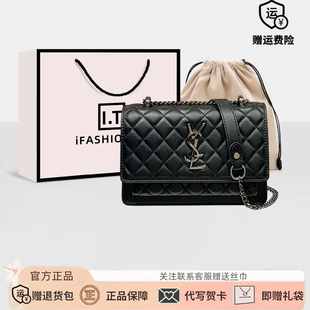 香港专柜高级感菱格链条包包女2025新款 斜挎包通勤百搭小方包 时尚