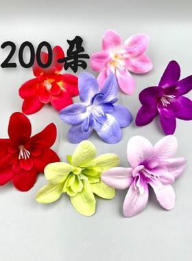 仿真兰花头花环花墙插花居家装饰摆设花假花婚庆配花创意摆盘装饰