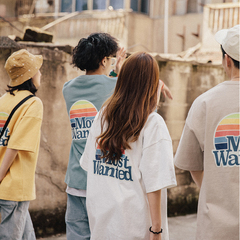 MostwantedLab MWTD 潮牌四周年限定百搭 彩虹短袖百搭男女宽松潮