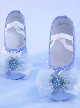 新款蓝色舞蹈鞋儿童软底夏女童芭蕾练功专用成人练功瑜伽形体猫