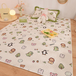 a类纯棉爬爬垫保护套罩防滑婴儿爬行垫上的毯子地垫布套床盖定制