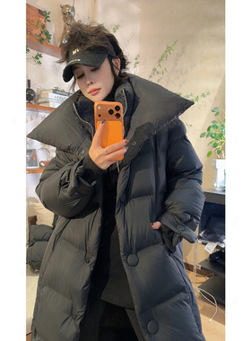 250083 - 新款时尚百搭休闲连帽＋立领长款羽绒服10.28