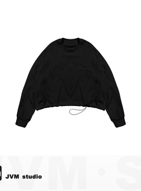 2023秋季新款欧货正版JVM定制抽绳收腰设计口袋潮流时尚T恤女8.07