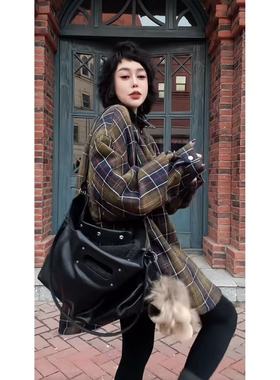 28905-新款时尚百搭休闲格子棉衬衫外套10.21