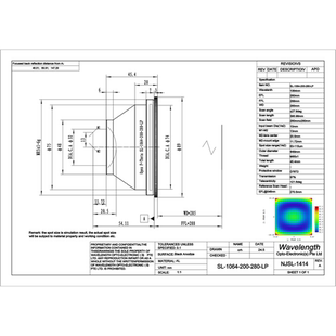 280 OPEX南京波长SL 1064 200 200幅面F280 LP光纤打标机场镜200