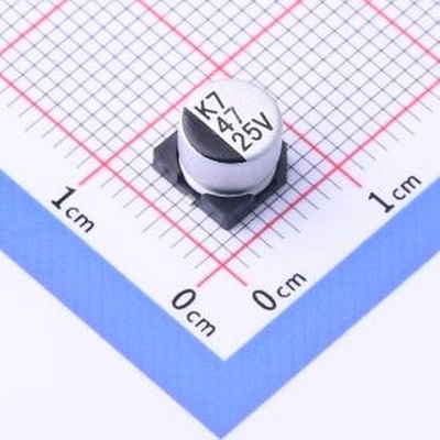 CK025M470E5APKKKV00R 贴片型铝电解电容 47uF ±20% 25V SMD,D6.