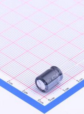 RGA471M1CBK-0811 直插铝电解电容 470uF ±20% 16V 插件,D8xL11.