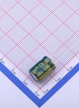 GR337M035G13RR0VL4FP0 直插铝电解电容 绿 330uF ±20% 35V 插件