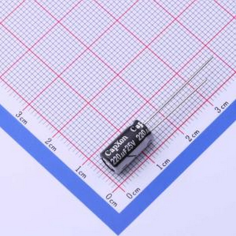 GH221M025E110A 直插铝电解电容 220uF ±20% 25V 插件,D6.3xL11m
