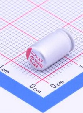 6R3AREP102M06A0 固态电容 1000uF ±20% 6.3V 插件,D6.3xL10mm