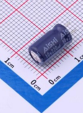 ERR1AM221E11C30T 直插铝电解电容 220uF ±20% 10V CLEAR 紫色PE