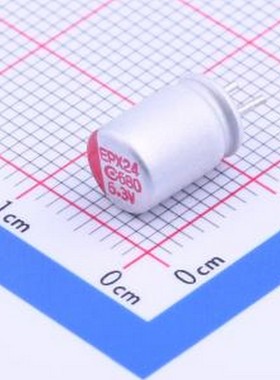 6R3AREP681M06X8E11 固态电容 680uF ±20% 6.3V 插件,D6.3xL8mm