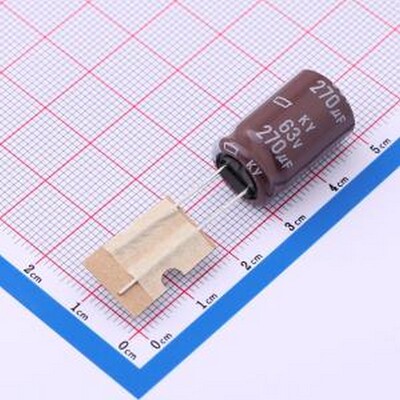 EKY-630ETE271MK20S 直插铝电解电容 270uF ±20% 63V 插件,D12.5