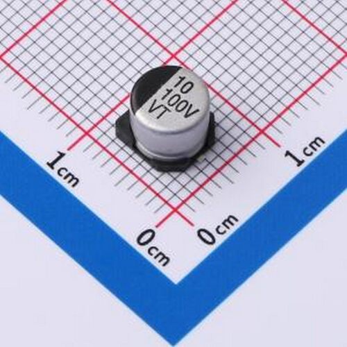 VT10UF100V167RV0127 贴片型铝电解电容 10uF ±20% 100V SMD,D6.