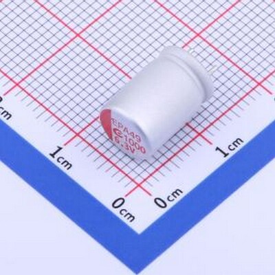 6R3AREP102M08A2E12P26 固态电容 1000uF ±20% 6.3V 插件,D8xL11