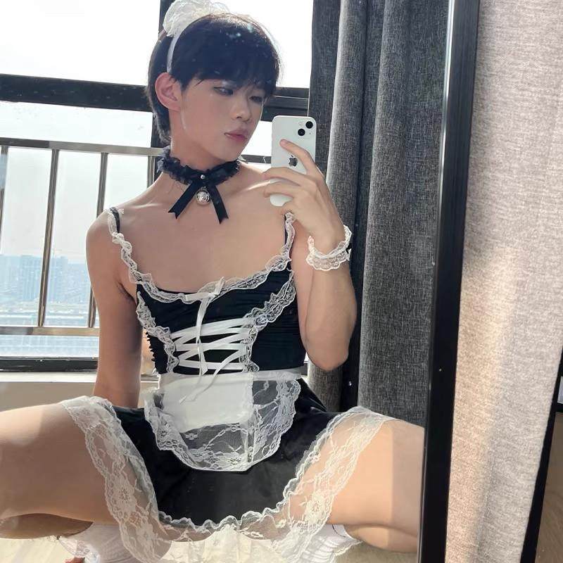 男仆装性感纯欲大码cos性感加大围裙猫耳变装伪娘女装大佬服女仆,女士内衣/男士内衣/家居服,睡裙,淘宝优惠券,粉丝福利购,淘宝优惠卷