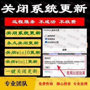 一键关闭系统更新禁用win10/win11自动系统更新永久禁止更新运行