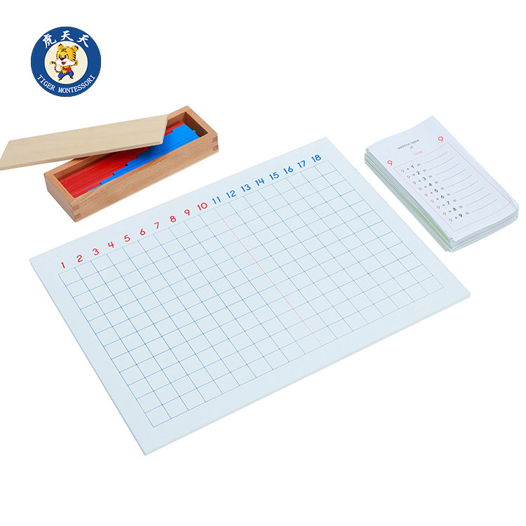 包邮虎天天蒙氏正品ami幼儿园数学教玩具加法长条板加法板作业纸