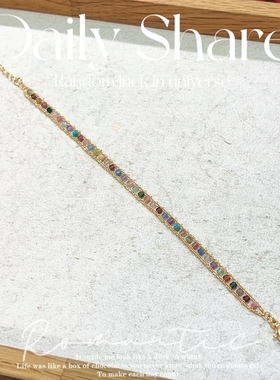 原创法式小众多宝镀金手链