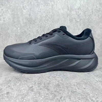 安踏旅步2.5代加绒革面PG7跑步鞋男鞋2025冬款保暖2运动112545545