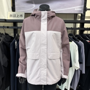 安踏三合一摇粒绒内胆厚外套女2025冬季新款连帽冲锋衣162547601