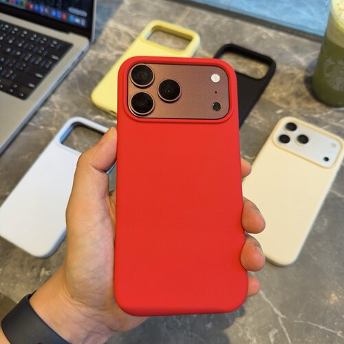 全包液态硅胶 胭脂红iPhone18promax手机壳适用苹果18pro保护套17 pro max新品大孔16/15男女情侣14/13肤感