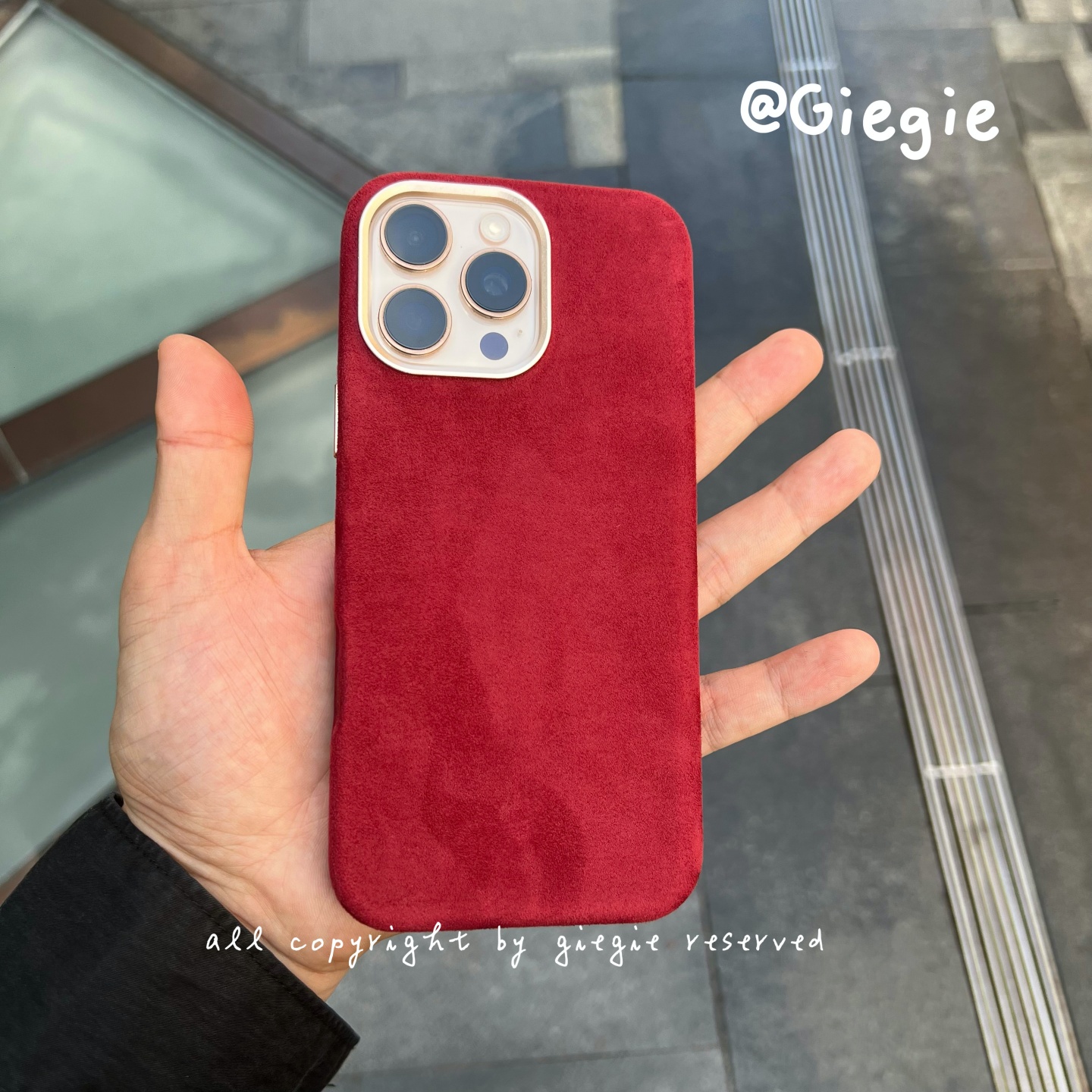 翻毛皮 iPhone16 pro max手机壳磁吸适用苹果16pro保护套全包15plus新款女高端皮套14金属按键13波尔多红