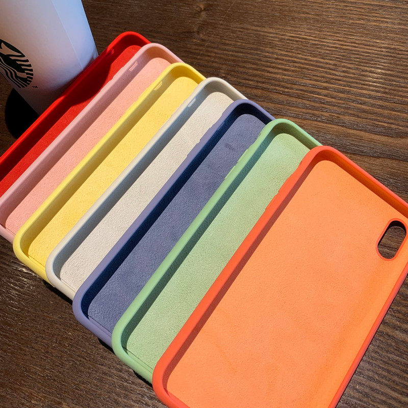 iPhoneX手机壳液态硅胶 适用于苹果xsmax全包防摔7/8plus软套外壳