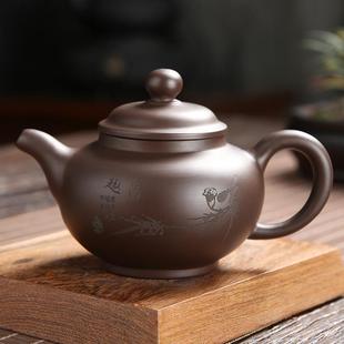 仿古茶壶家用泡茶壶手工功夫茶具单壶紫砂壶大容量过滤厂家