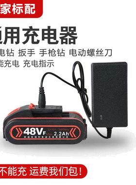 48VF68V98V298V398VF充电手电钻板手电锤角磨机锂电池充电器圆孔