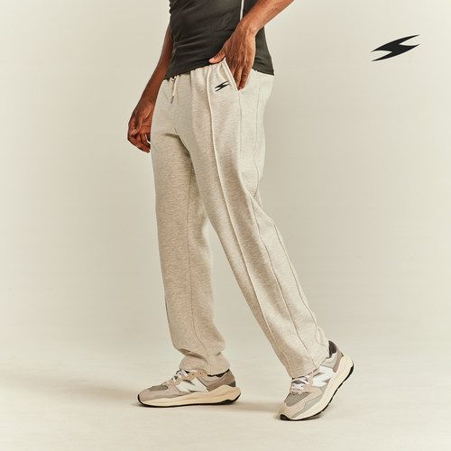 SOCKKEY 针织春款直筒裤纯色美式运动健身跑步锻炼篮球卫裤男